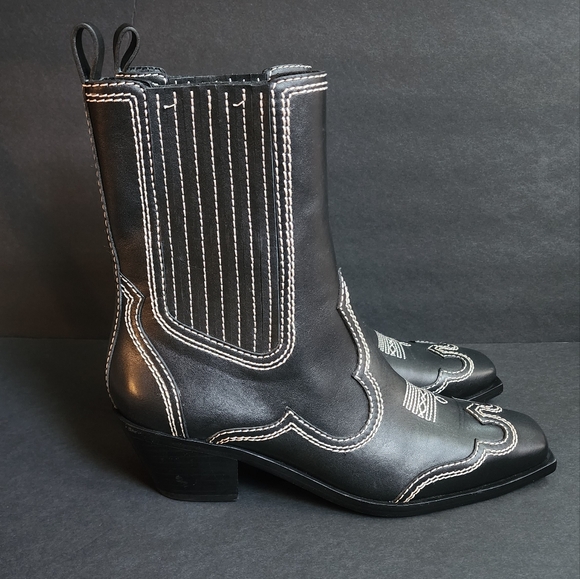 Loeffler Randall Agnes Western Cowboy Boots - Picture 4 of 7